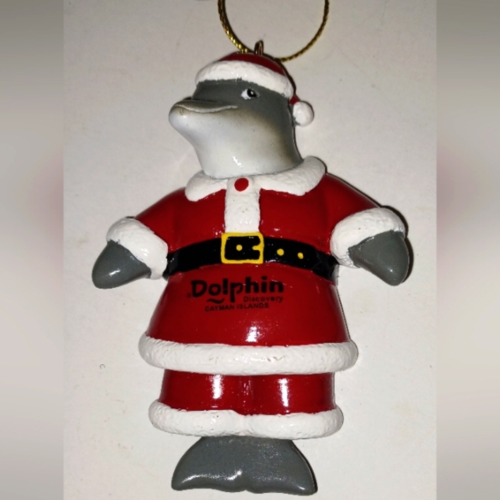 🛼Christmas Santa dolphin ornament